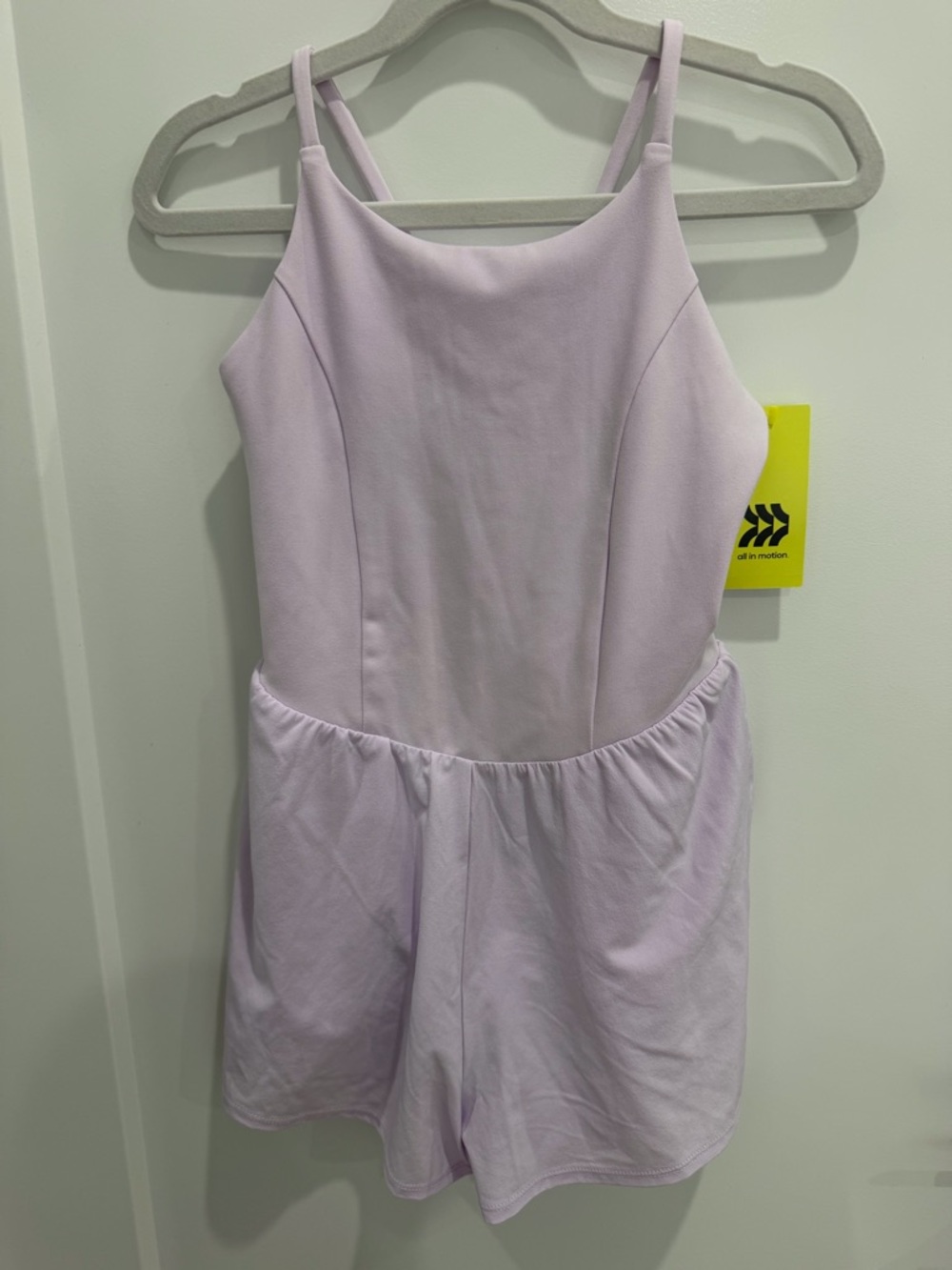 Girls' Light Lavender Romper with pockets